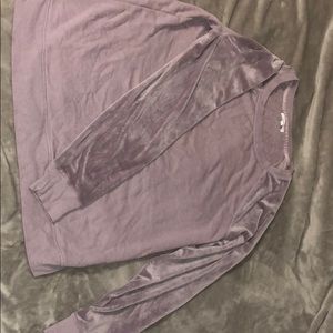 Purple velvet sweatshirt